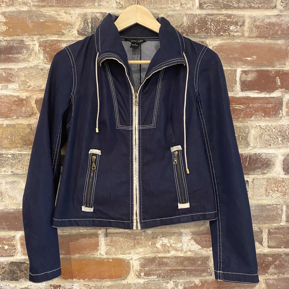 August Silk Navy Blue Jacket